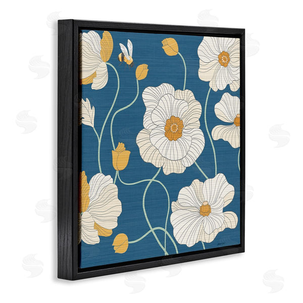 Stupell Industries Levison Design | Bee & White Poppies Wall Art