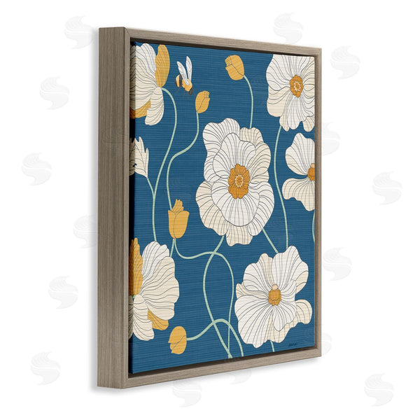 Stupell Industries Levison Design | Bee & White Poppies Wall Art