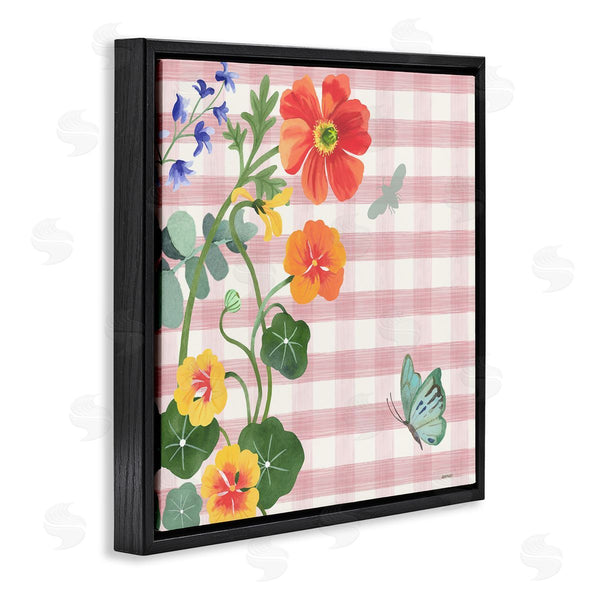 Stupell Industries Levison Design | Garden Poppies On Gingham