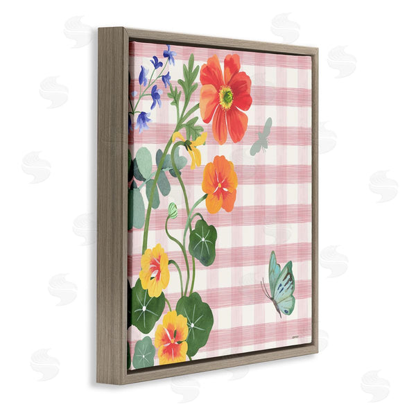Stupell Industries Levison Design | Garden Poppies On Gingham