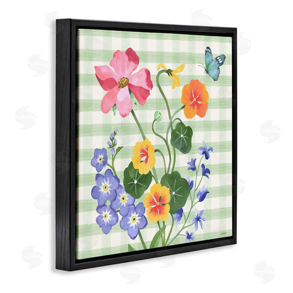 Stupell Industries Levison Design | Gingham Garden Flowers Wall Art