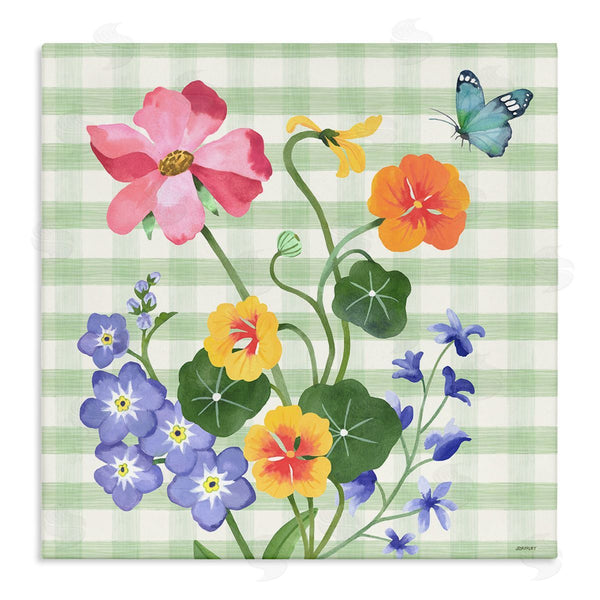 stupell industries Levison Design | Gingham Garden Flowers Wall Art