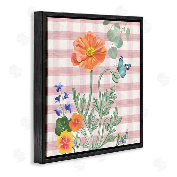 Stupell Industries Levison Design | Gingham Garden Poppy