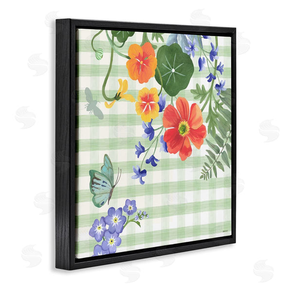Stupell Industries Levison Design | Green Gingham And Poppies