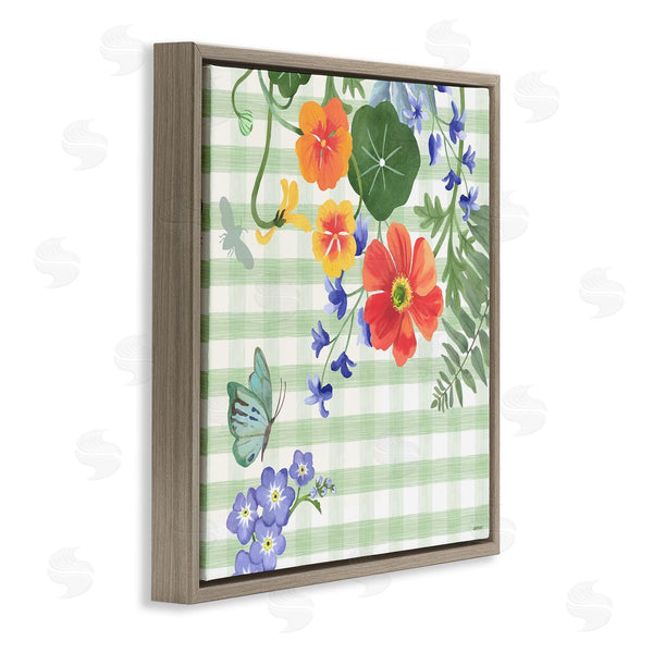 Stupell Industries Levison Design | Green Gingham And Poppies
