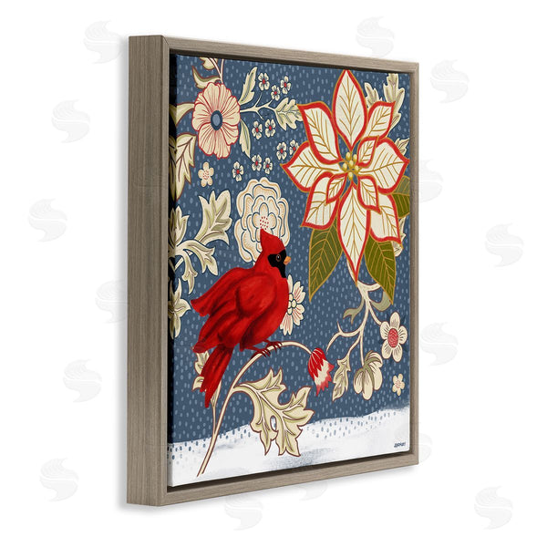 Stupell Industries Levison Design | Winter Cardinal With Flowers
