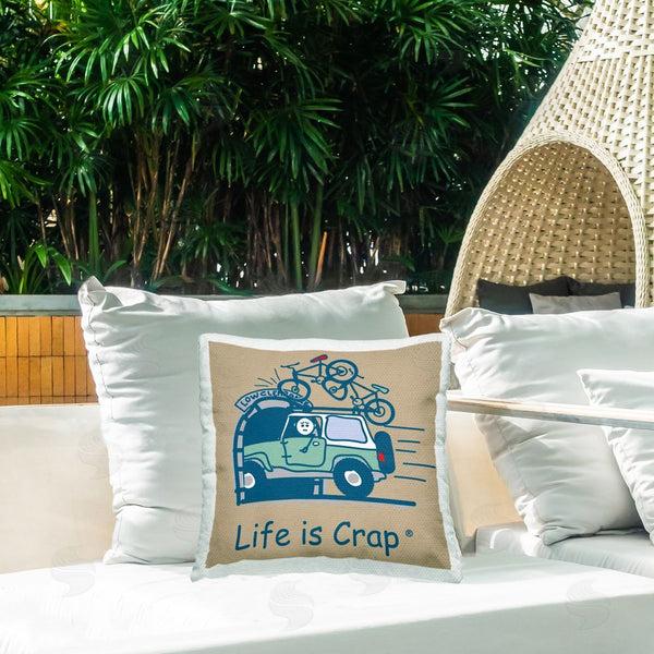 Stupell Industries LIC | Falling Bikes Overpass Printed Throw Pillow