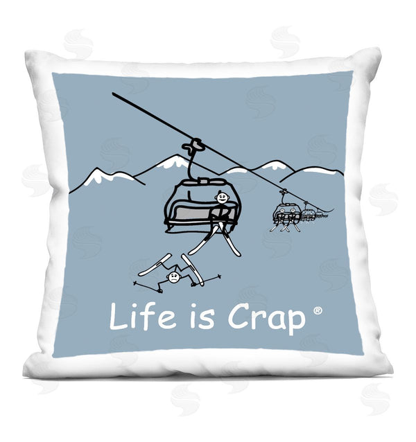 stupell industries LIC | Falling Ski Lift Printed Throw Pillow