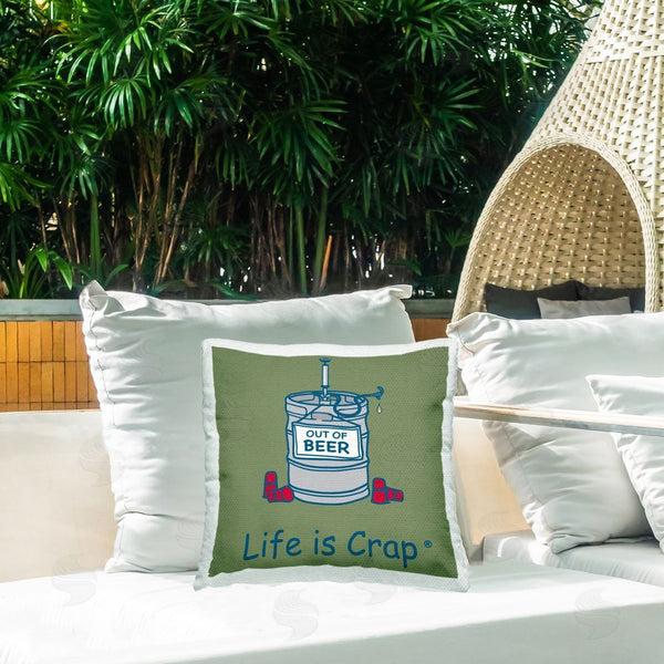Stupell Industries LIC | Funny Empty Beer Keg Printed Throw Pillow