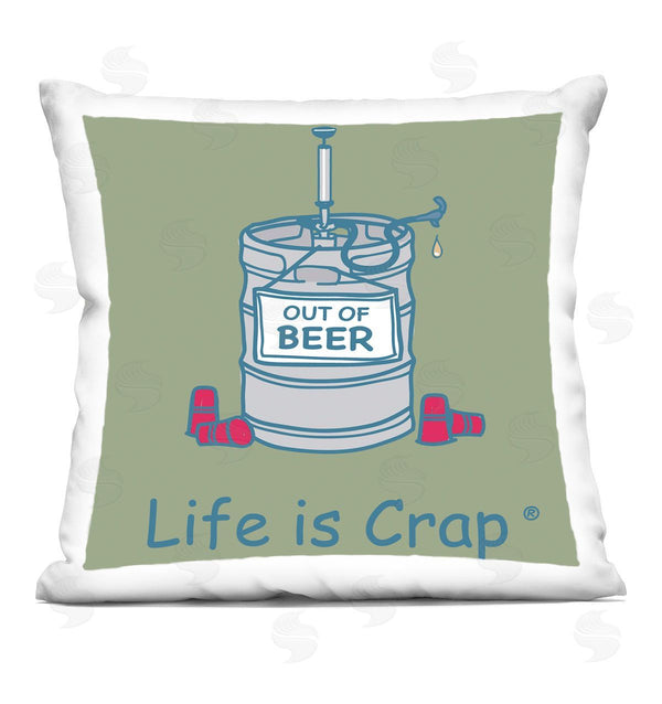 stupell industries LIC | Funny Empty Beer Keg Printed Throw Pillow