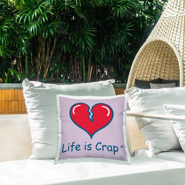 Stupell Industries LIC | Life Is Crap Heartbreak Printed Throw Pillow