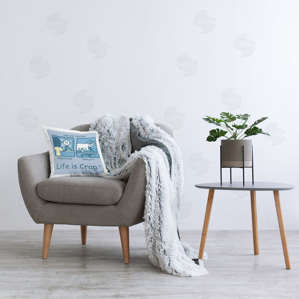 Stupell Industries LIC | Perception And Reality Dating Printed Throw Pillow