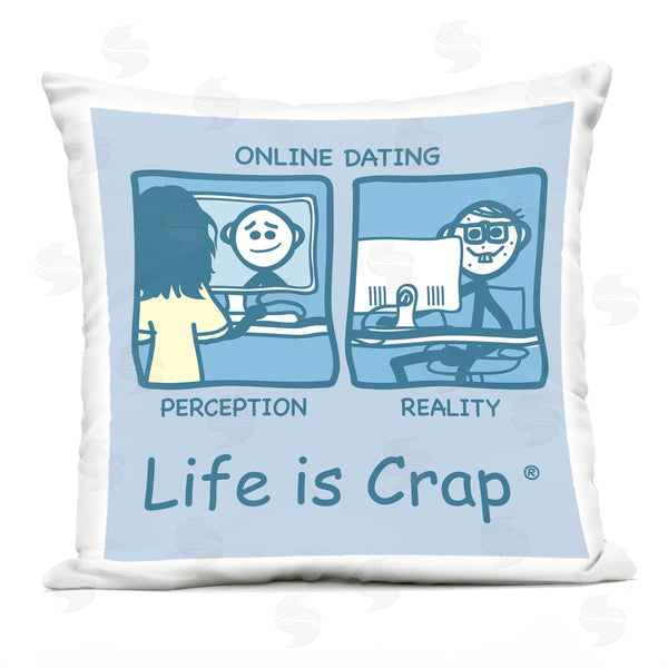 Stupell Industries LIC | Perception And Reality Dating Printed Throw Pillow