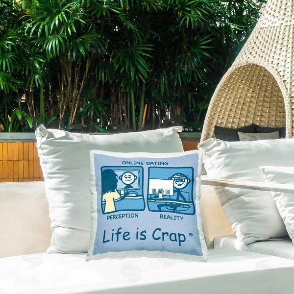 Stupell Industries LIC | Perception And Reality Dating Printed Throw Pillow