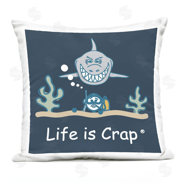 Stupell Industries LIC | Scary Scuba Shark Printed Throw Pillow