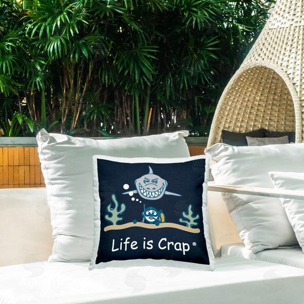 Stupell Industries LIC | Scary Scuba Shark Printed Throw Pillow