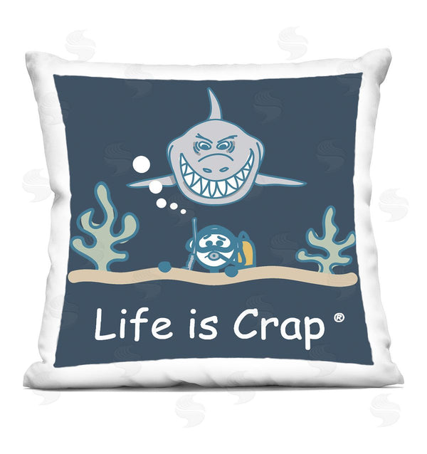 stupell industries LIC | Scary Scuba Shark Printed Throw Pillow
