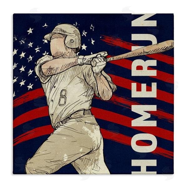 Stupell Industries LightBoxJournal | Patriotic Home Run Baseballer Wall Art