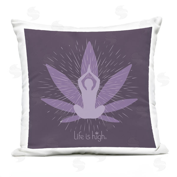 Stupell Industries LIH | Meditating Mindful Plant Printed Throw Pillow