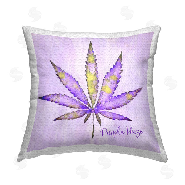 Stupell Industries LIH | Purple Haze Plant Leaf Printed Throw Pillow