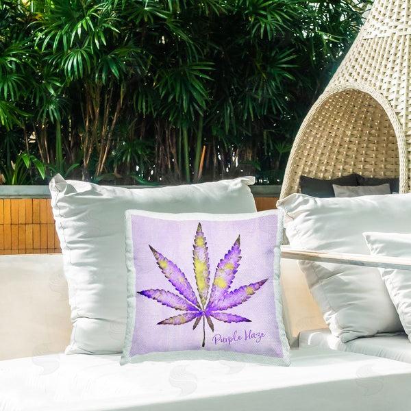 Stupell Industries LIH | Purple Haze Plant Leaf Printed Throw Pillow