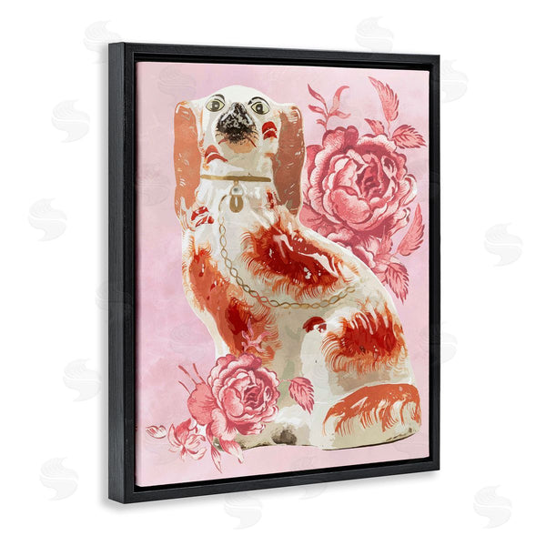 Stupell Industries Lil' Rue | Antique Spaniel Dog On Pink
