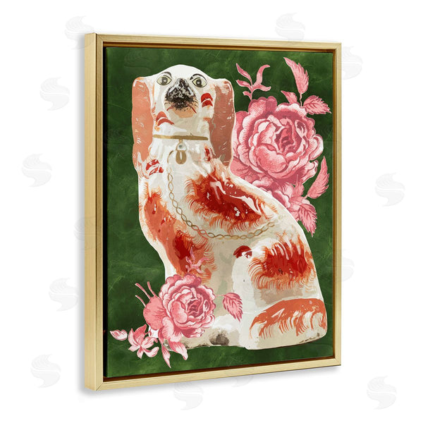 Stupell Industries Lil' Rue | Antique Spaniel Dog With Rose