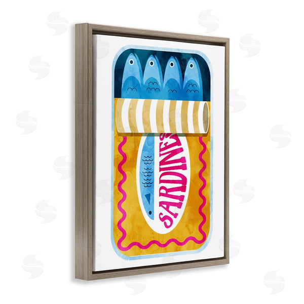 Stupell Industries Lil' Rue | Blue & Orange Canned Sardines
