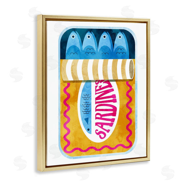 Stupell Industries Lil' Rue | Blue & Orange Canned Sardines