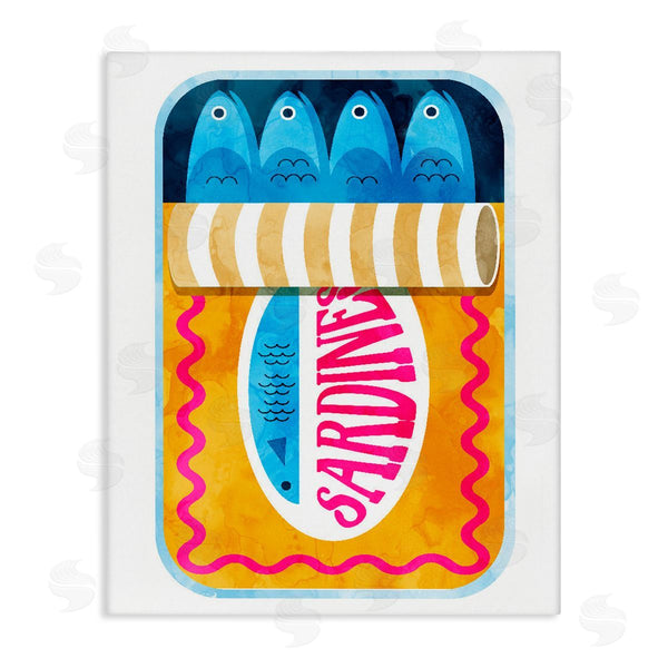stupell industries Lil' Rue | Blue & Orange Canned Sardines