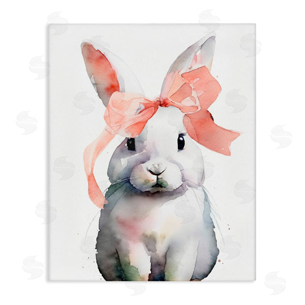 stupell industries Lil' Rue | Bunny with Soft Pink Ribbon
