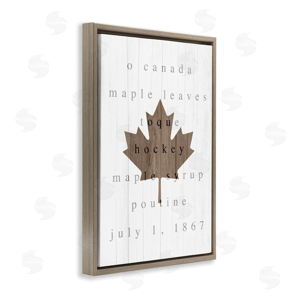 Stupell Industries Lil' Rue | Canada History Maple Leaf
