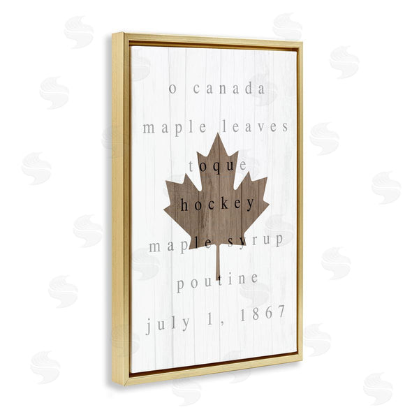 Stupell Industries Lil' Rue | Canada History Maple Leaf