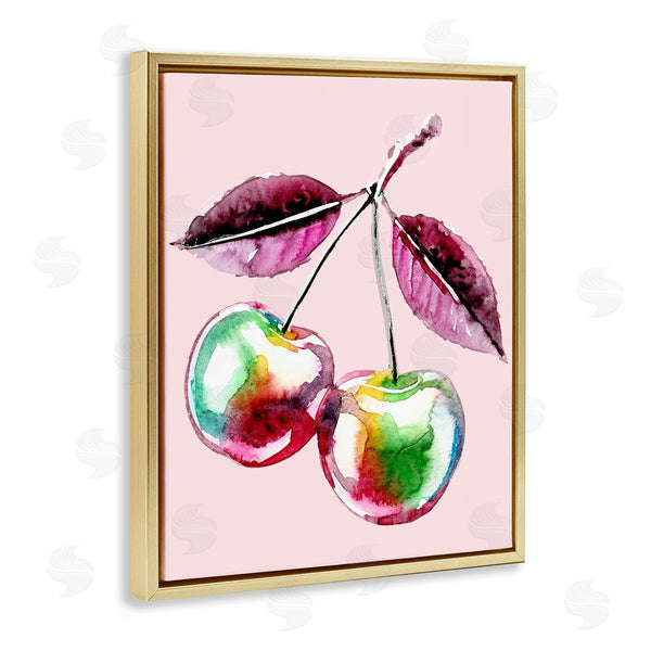 Stupell Industries Lil' Rue | Chromatic Cherries On Pink