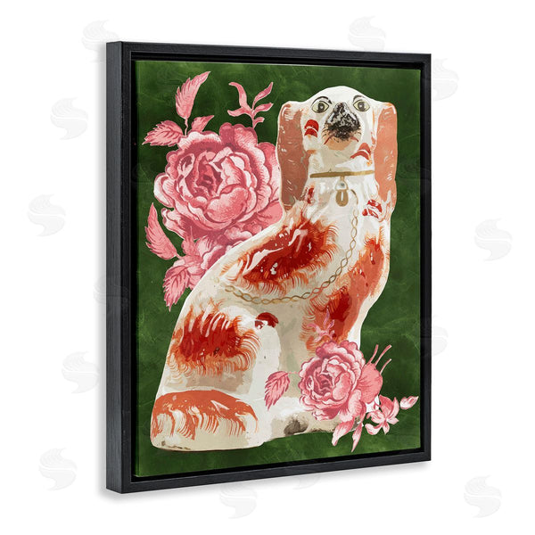 Stupell Industries Lil' Rue | Classic Antique Dog With Flower