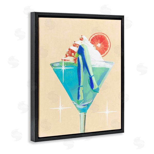 Stupell Industries Lil' Rue | Cocktail With Crossed Legs