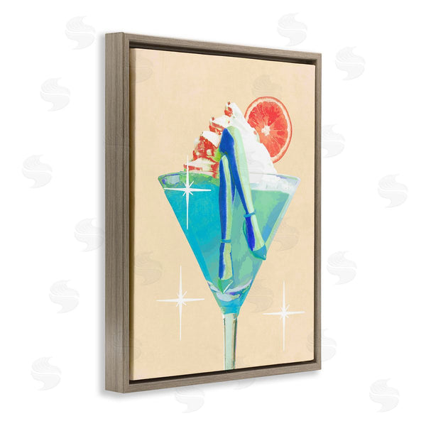 Stupell Industries Lil' Rue | Cocktail With Crossed Legs