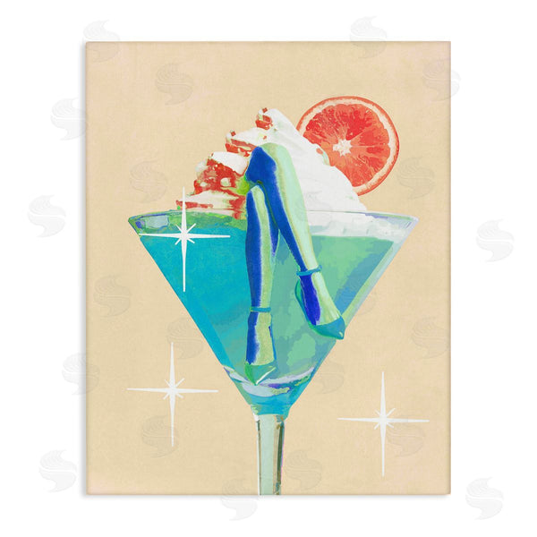 stupell industries Lil' Rue | Cocktail with Crossed Legs