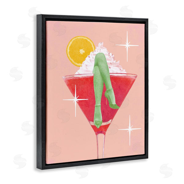 Stupell Industries Lil' Rue | Cocktail With Glamour Legs