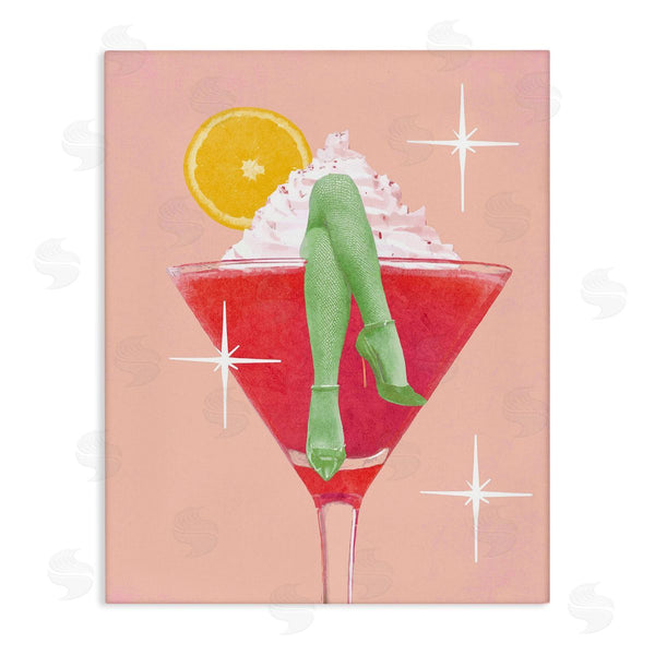 stupell industries Lil' Rue | Cocktail With Glamour Legs