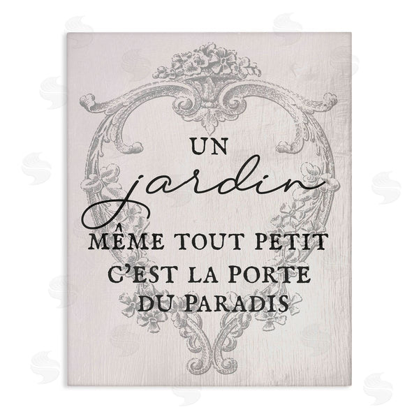 stupell industries Lil' Rue | French Phrase with Vintage Border