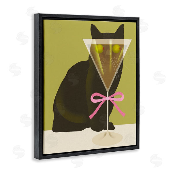 Stupell Industries Lil' Rue | Funny Cat & Martini Olives Wall Art