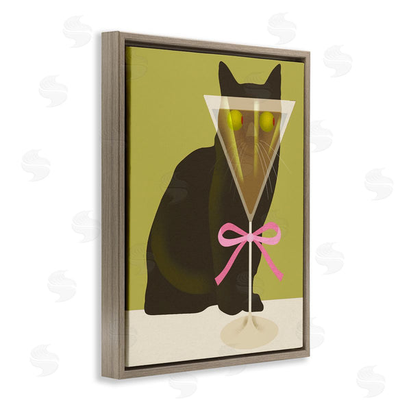 Stupell Industries Lil' Rue | Funny Cat & Martini Olives Wall Art