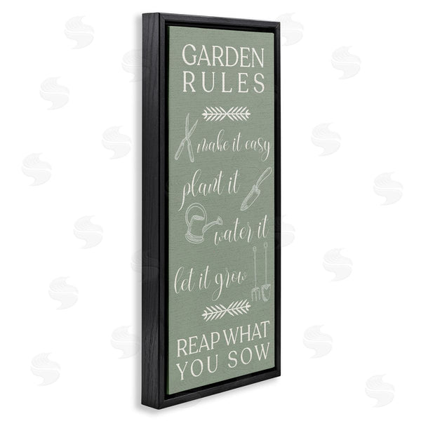 Stupell Industries Lil' Rue | Garden Rules Reap What You Sow