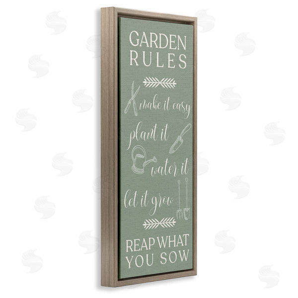 Stupell Industries Lil' Rue | Garden Rules Reap What You Sow