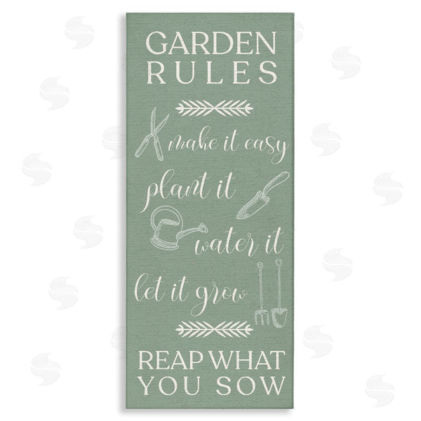 stupell industries Lil' Rue | Garden Rules Reap What You Sow
