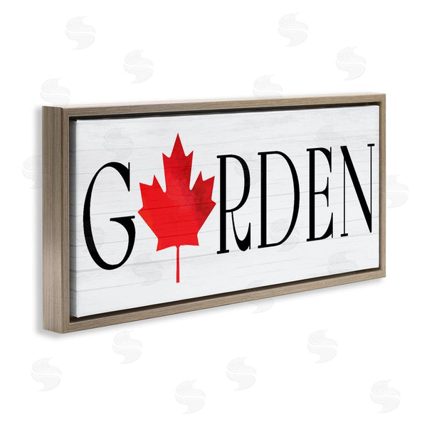 Stupell Industries Lil' Rue | Garden With Red Maple Leaf
