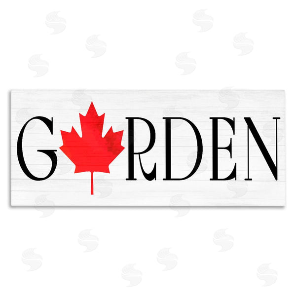 stupell industries Lil' Rue | Garden with Red Maple Leaf