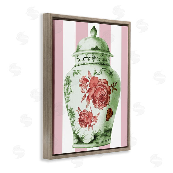 Stupell Industries Lil' Rue | Ornate Classic Vase On Stripes