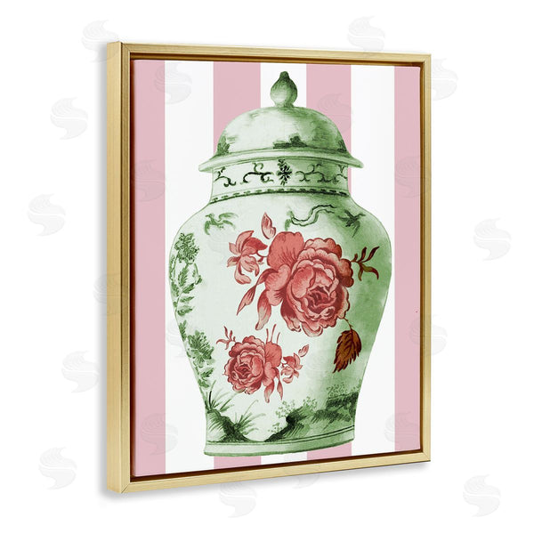 Stupell Industries Lil' Rue | Ornate Classic Vase On Stripes